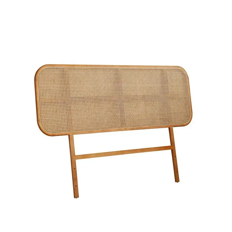 Japanese-style solid wood rattan headboard, home backrest, casual, simple and modern c