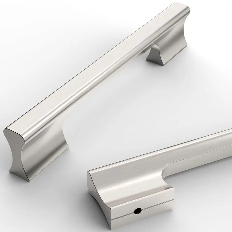 

Набор из 10 ручек для кухонных шкафов, 5 дюймов (128 мм), матовый никель, фурнитура для кухонных шкафов, ручки для ящиков