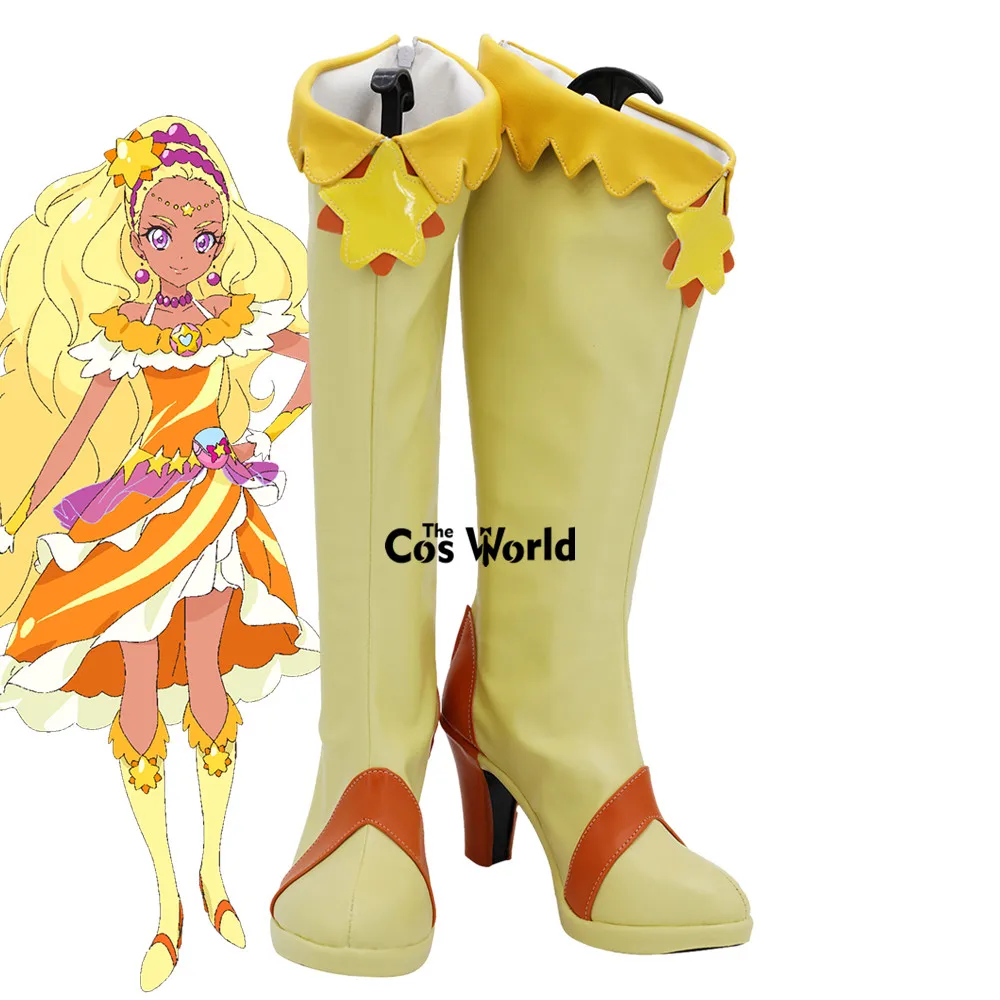 

Pretty Cure Precure Amamiya Erena Cure Soleil Anime Customize Cosplay High Heels Shoes Boots