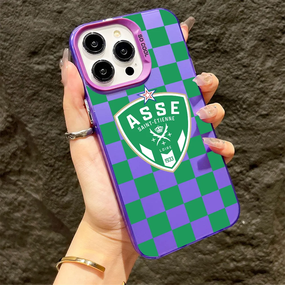 Прочные чехлы для телефонов Fc Club для iPhone 16, 15, 14, 13, 12, 11 X XR XS 7, 8 Plus Pro Max iPhone 13 Mini Pro Max Apple Saints-etiennes-AS