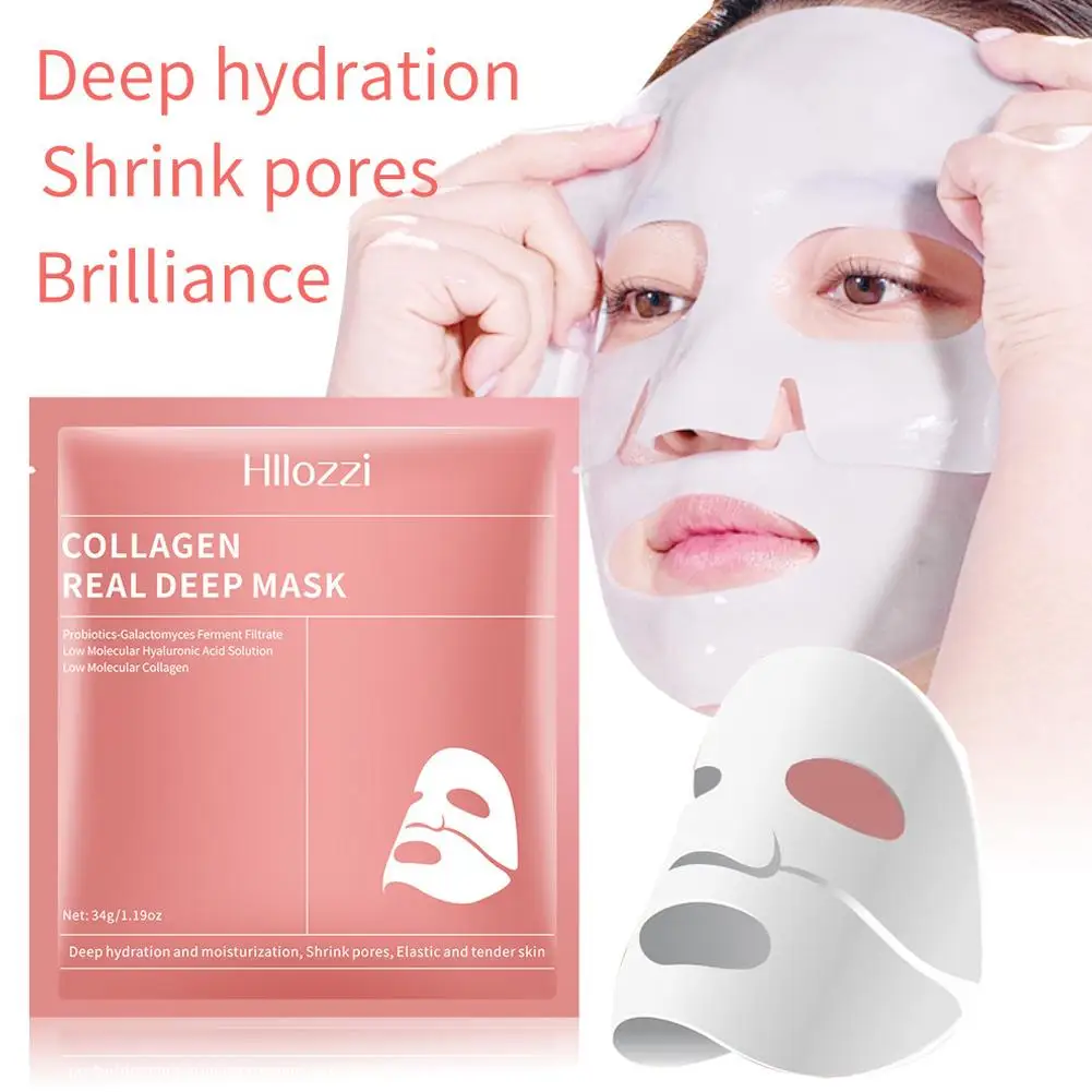 4 Pieces Of Collagen Sleeping Mask, Hydrating, Moisturizing And Whitening, Translucent, Thinning, Smooth And Tender Skin