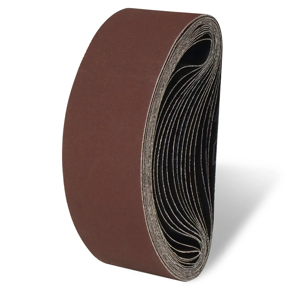 3inch x 18inch Sanding Belts,75 X 457mm Belt Sander Accessories for Woodworking Metal Polishing 10Pc Aluminum Oxide Sander Belt