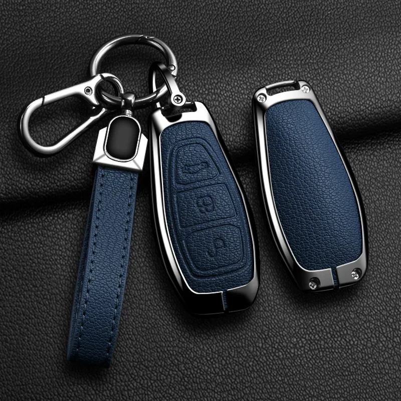 

Alloy Style Car Key Case Cover Shell Fob For Ford Fiesta Focus 3 4 MK3 MK4 Mondeo Ecosport Kuga Focus ST