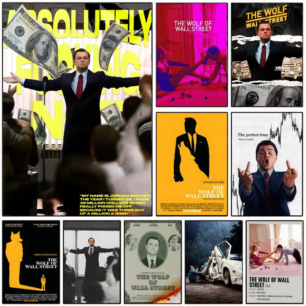 Thriller Movie T-The Wolf of Wall Street Poster Modern Home Decoration Interior Design & Contemporary Wall Art Collection