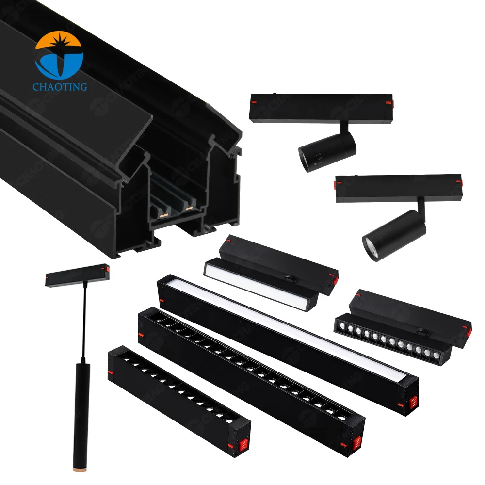 

Stretch Ceiling Rail Lighting Aluminum Profile Perfect Flexible DC220V Magnetic Track Lighting System For Russia Stretch Ceiling