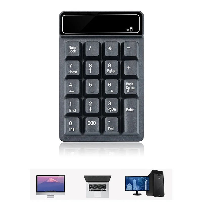 

Стильная мини-цифровая клавиатура USB с 19-клавишным цифровым клавиатурой для бухгалтерского учета, портативного ПК, компьютера (A)