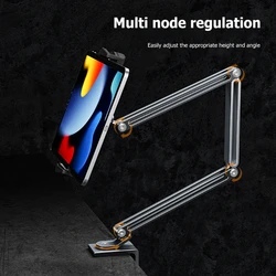 Adjustable Bed Tablet Stand for 4-12.9 inches Mobile Phones Tablets  Aluminum Arm Bed Desk Tablet Mount Support for iPad Mini