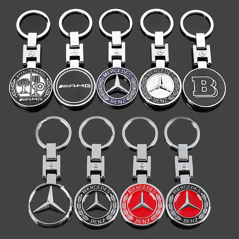 Car Keychain Key Chain Auto Emblem Key Ring Accessories For Mercedes Benz AMG Smart W205 C300 W203 W206 W108 W124 W126 W140 W168