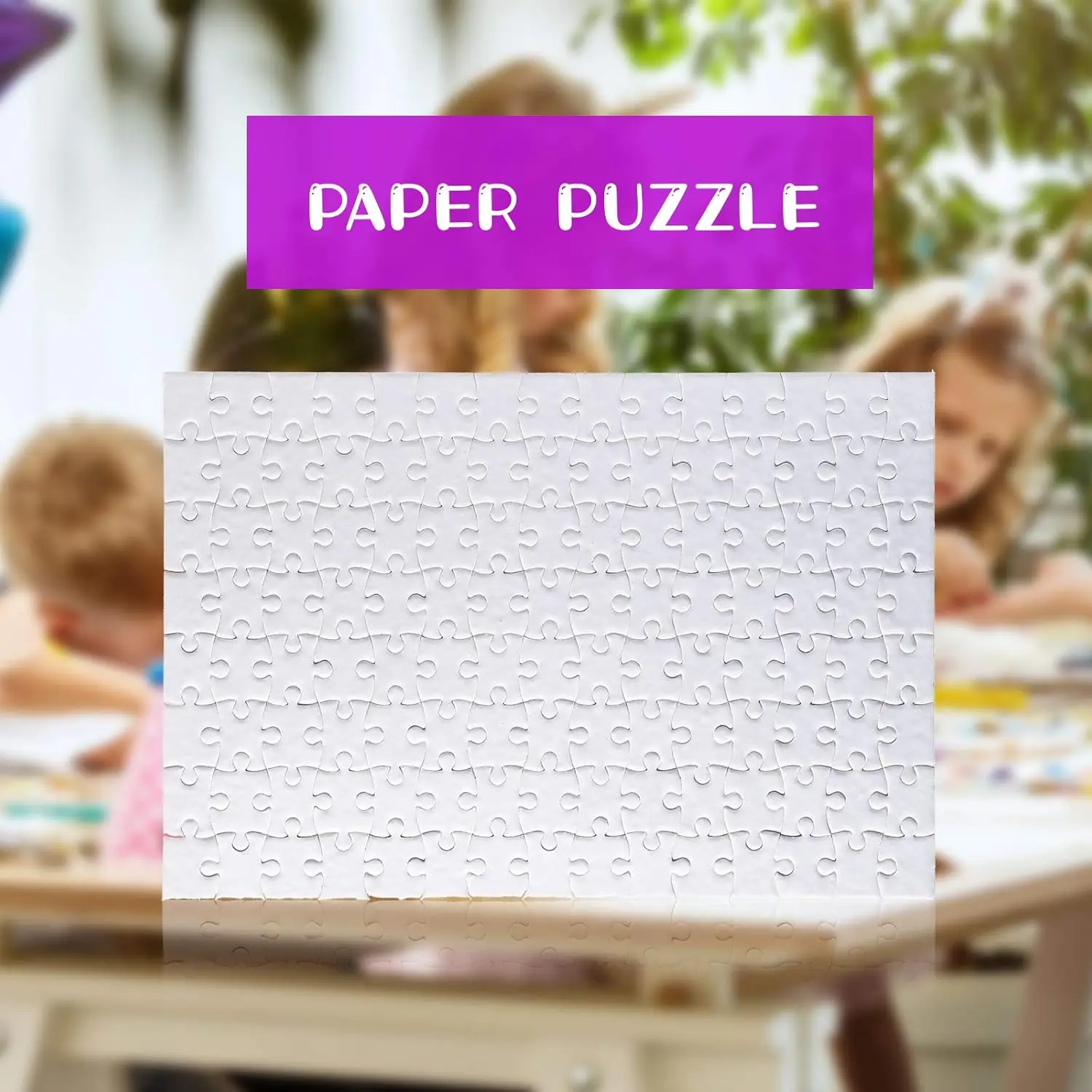 Picture 6: 10 Sets Sublimation Paper Picture Frame Jigsaw DIY Thermal Transfer Custom Puzzle for Heat Press Printing Crafts