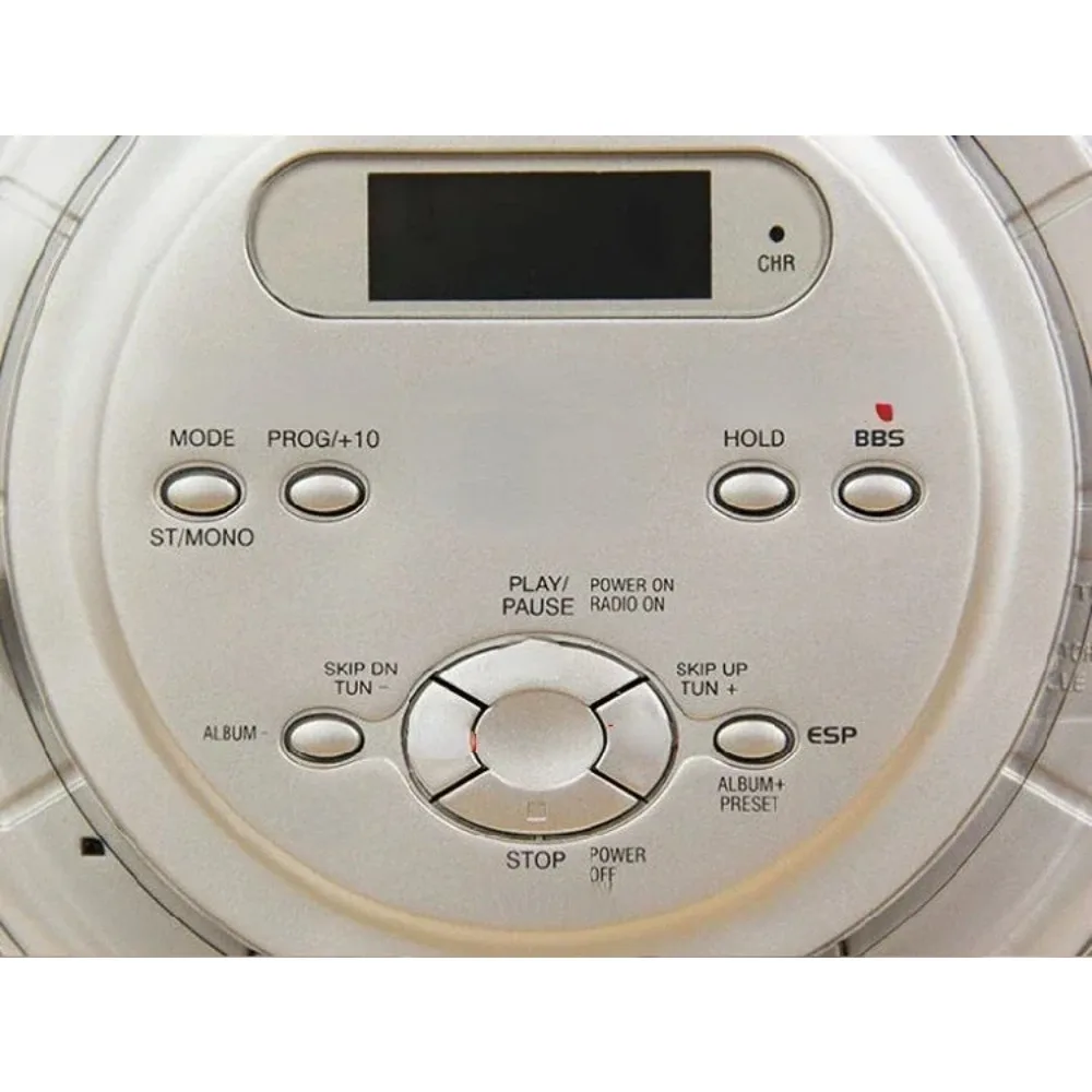 Shockproof Portable CD Player, Bass Boost System, Supports MP3 Disc, LCD Screen, 3.5Mm Audio Interface For High Quality Music