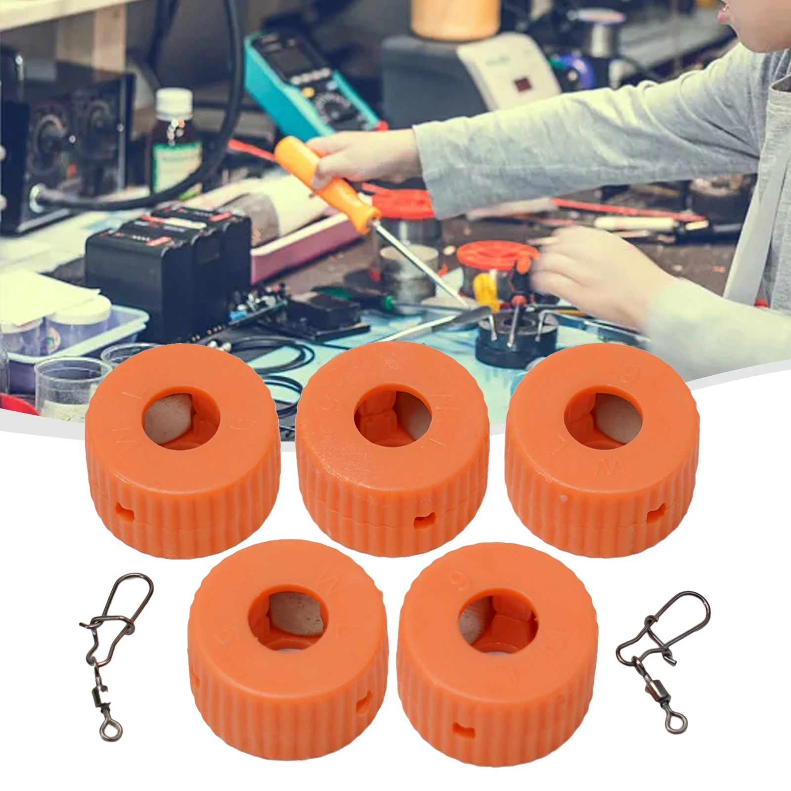 For Screwdriver Bit Mini Magnetizer Ring Orange Plastic Material 5 Pcs Without Demagnetizer Function High Quality