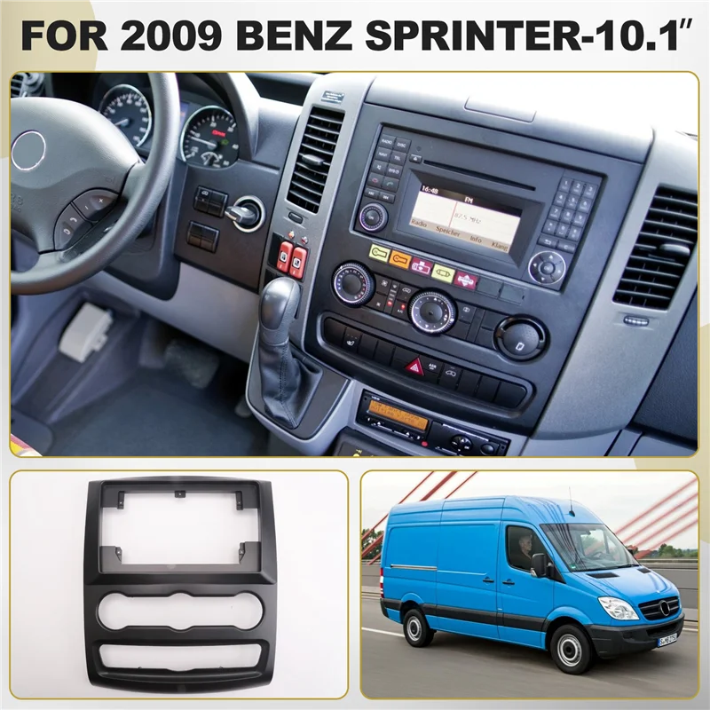Voor MERCEDES Benz Sprinter (W906) Autoradio Fascia-Video Panel Speler Audio Frame Dashboard Mount Kit