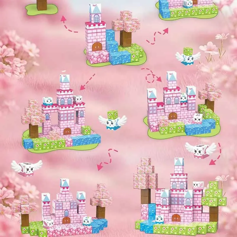 DIY magnetic building set with magnetic particles - an educational toy for children of both boys and girls