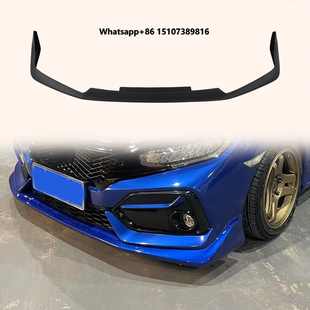 For FK7 Civic 2016-21 Hatchback MUG Style PP Unpaint Front Bumper Lip