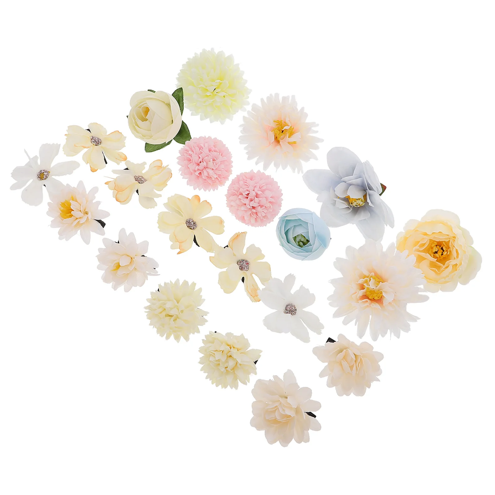 

21 Pcs Hair Clips Student Barrettes Artificial Flower Mini Bows for Bride Claw Sunflower