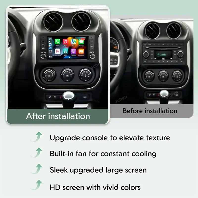 7 inch For Jeep Compass Commander Patriot Liberty Dodge Ram Caliber Journey Chrysler 300C Sebring GPS Navi Android 16 (OS) QLED