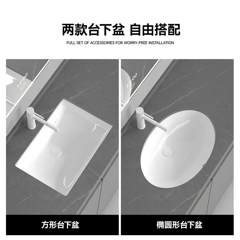 

Arc bottom square under the counter basin Embedded ceramic wash basin Single Bathroom Hardware