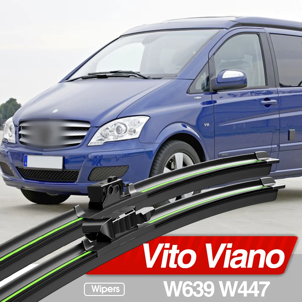 For Mercedes Benz Vito Viano W639 W447 2006-2022 Front Windshield Wiper Blades 2pcs Windscreen Window Accessories 2007 2021