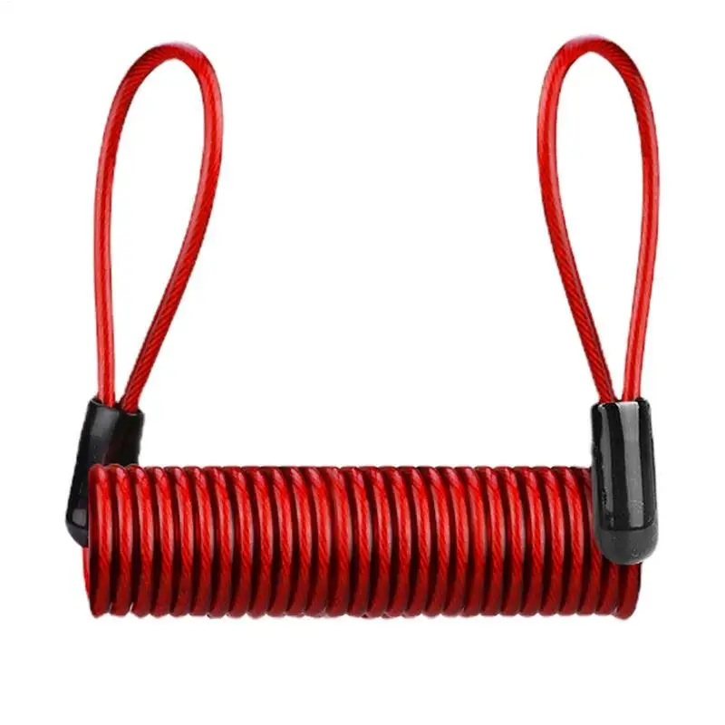 1PC Bike Spring Cable Lock Anti-Theft Rope Alarm Disc Lock Bicycle Security Reminder Motorcycle Theft Protection 120cm
