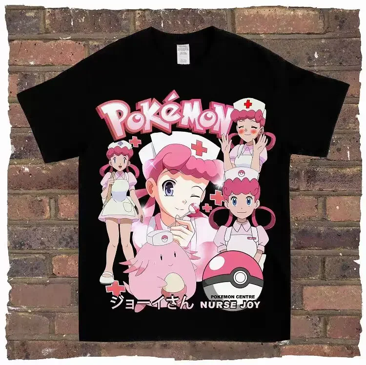 Kaus Pokemon 2025 Atasan Katun Lengan Pendek Harajuku Anime Jepang Keren Hip Hop Kaus Uniseks Kasual Antik Pakaian Jalanan