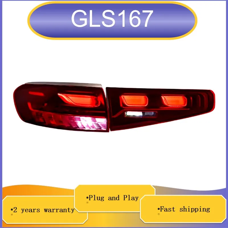 Car Accessories for Mercedes GLS Tail Lamp 2020-2023 GLS167 Taillight Rear DRL Fog Brake Turn Signal Reversing