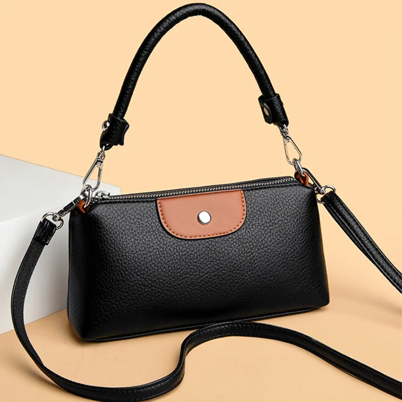 

High Quality Leather Women Totes Bags Vintage Luxury Designer Ladies Handbags Fashion Solid Female Messenger Tote Sac 2025 New