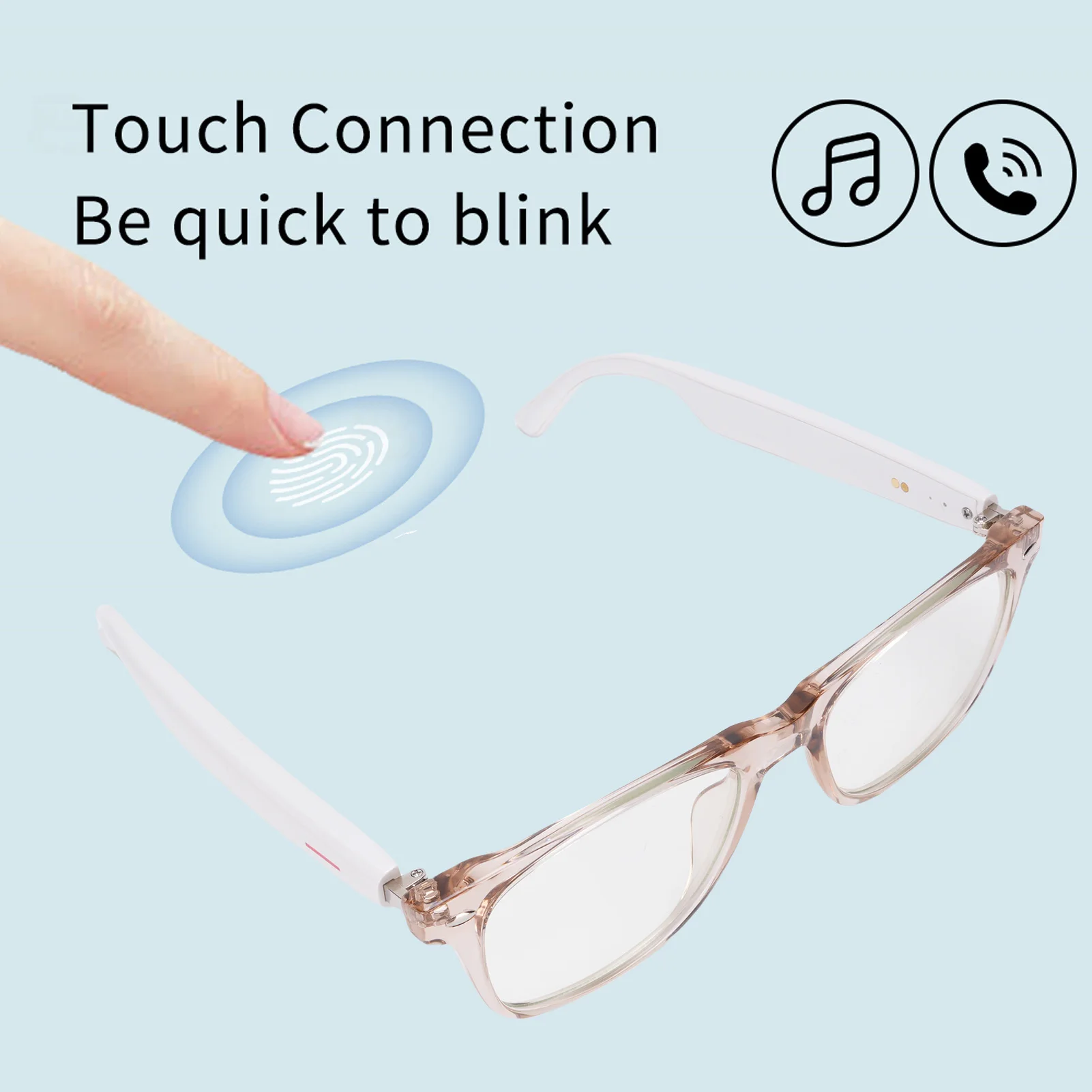 نظارات لاسلكية للاتصال بالذكاء الاصطناعي نظارات ذكية بلوتوث 5.4 للحد من الضوضاء ومضادة للضوء الأزرق مع ميكروفون ومكبر صوت لقيادة السفر