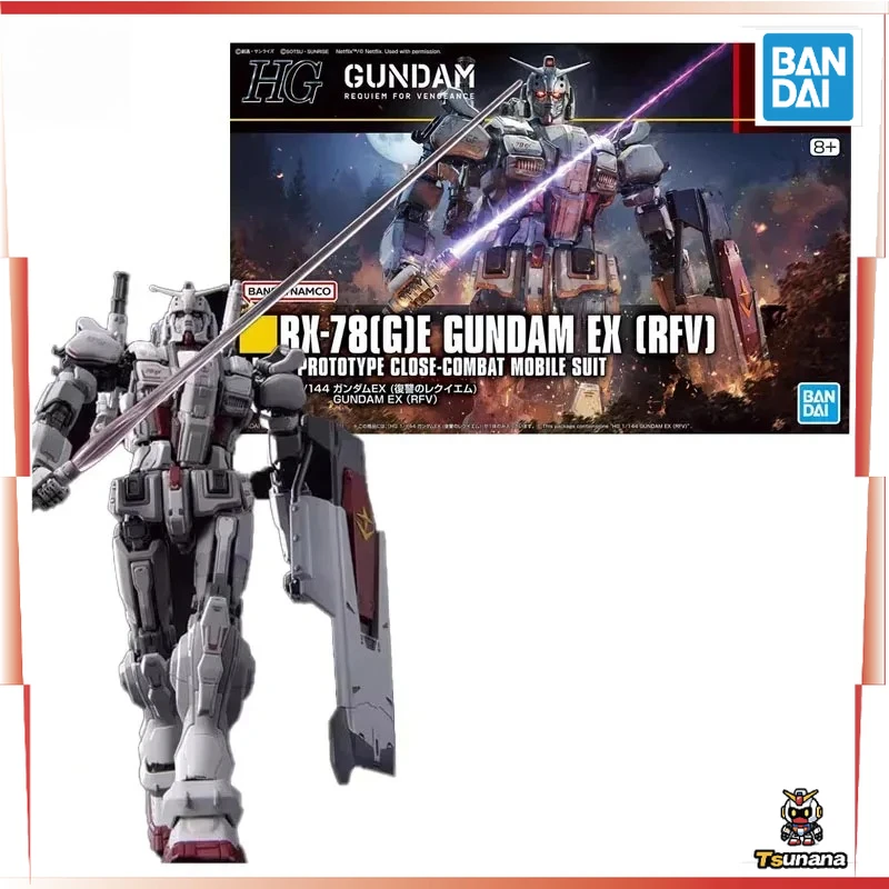 

Bandai Original HG 1/144 GUNDAM Anime Model RX-78(G)E GUNDAM EX (RFV) Action Figure Assembly Model Toys Gifts for Children