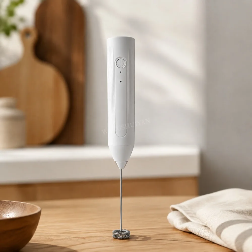 Electric Coffee Frother 2 In 1 Rechargeable Type-C Blender Stainless Steel 3 Speeds Milk Mixer Egg Beater Handheld Foam Maker