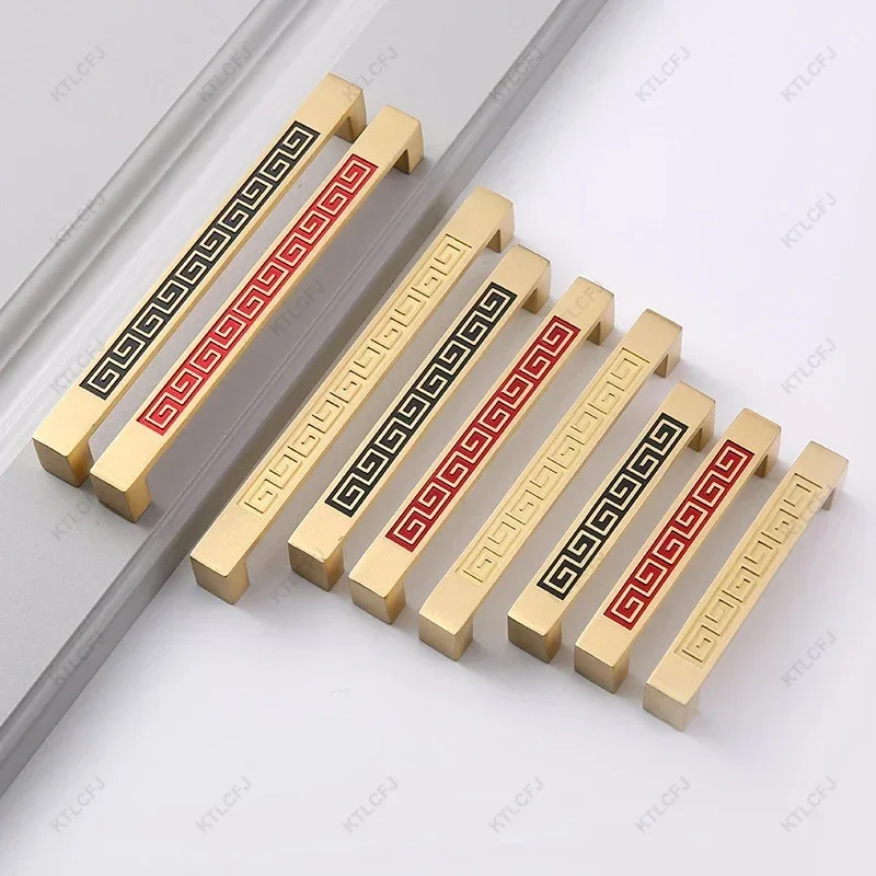 

All Copper Cabinet Door Handle Chinese Antique Wardrobe Door Furniture Copper Handle Drawer Cabinet Door Single Hole Handle