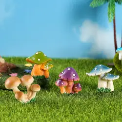 Adorno de hongo simulado de resina para micropaisaje y bonsái