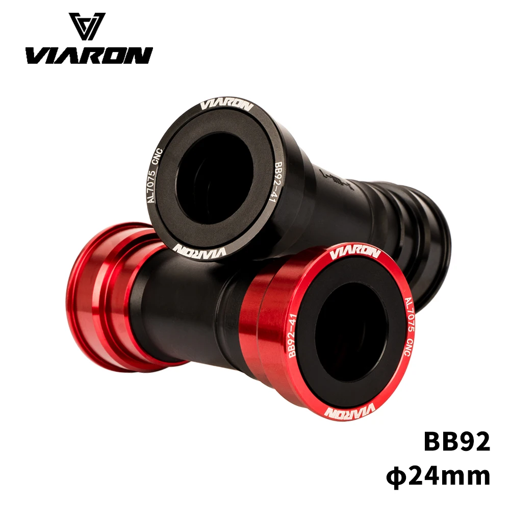 VIARON BB92 Bicycle Bottom Bracket for mtb holowtech central movement bearing 24/24mm fits 86-92mm CrankSet Mountain Bike shaft