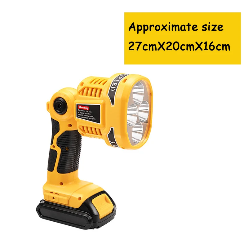 3W/12W Work Light LED Lamp for Dewalt 18V Lithium Battery With USB Port Outdoor Flashlight Emergency Light Flash Spotlight