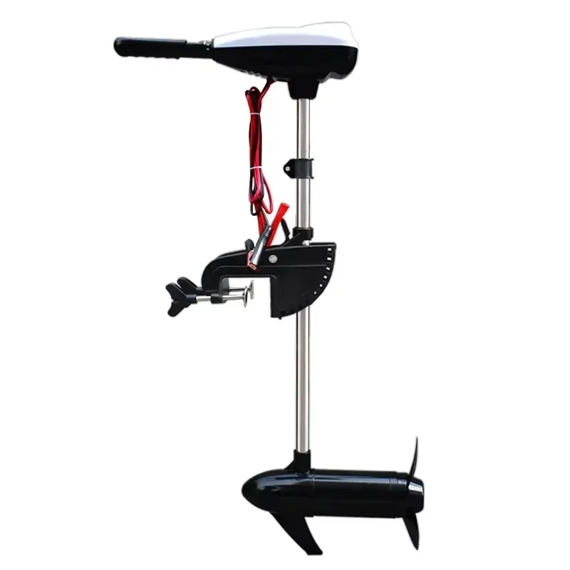 12/24V Electric Outboard Brushless Motor 18-88lbs Electric Trolling Motor Foldable Stainless Steel Shaft Boat Engine