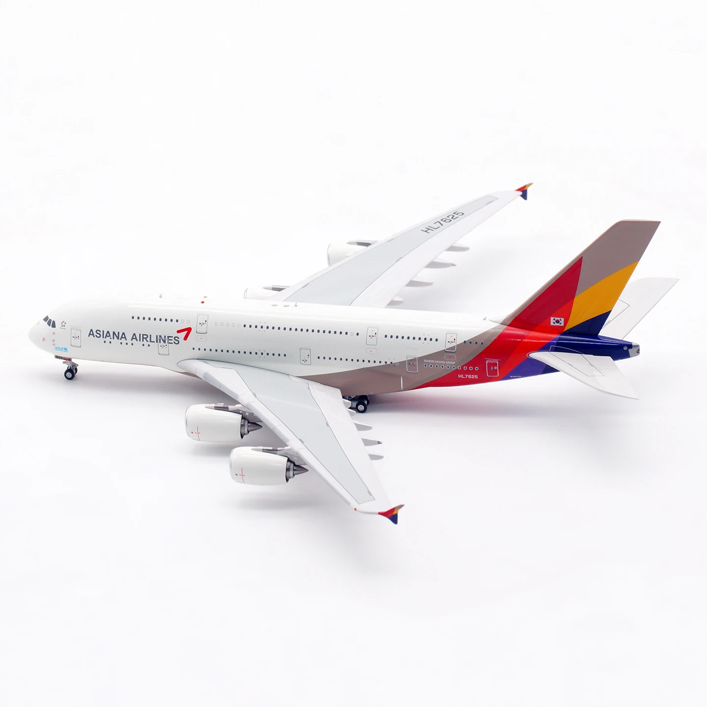 AV4283 合金グッズ飛行機ギフト航空 1:400 アシアナ航空「スターアライアンス」エアバス A380 ダイキャスト航空機ジェットモデル HL7625