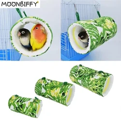 Winter Bird Hanging Hammock Warm Nest Plush Tent Cave Hideout Snuggle to Sleep Playing & Rest for Parrot Hamster