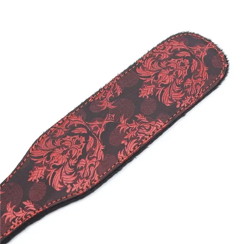 45,5 см красный и черный двусторонний Flog Spank Paddle Horse Whip Beat покорная укороченная конная летучая мышь для косплея