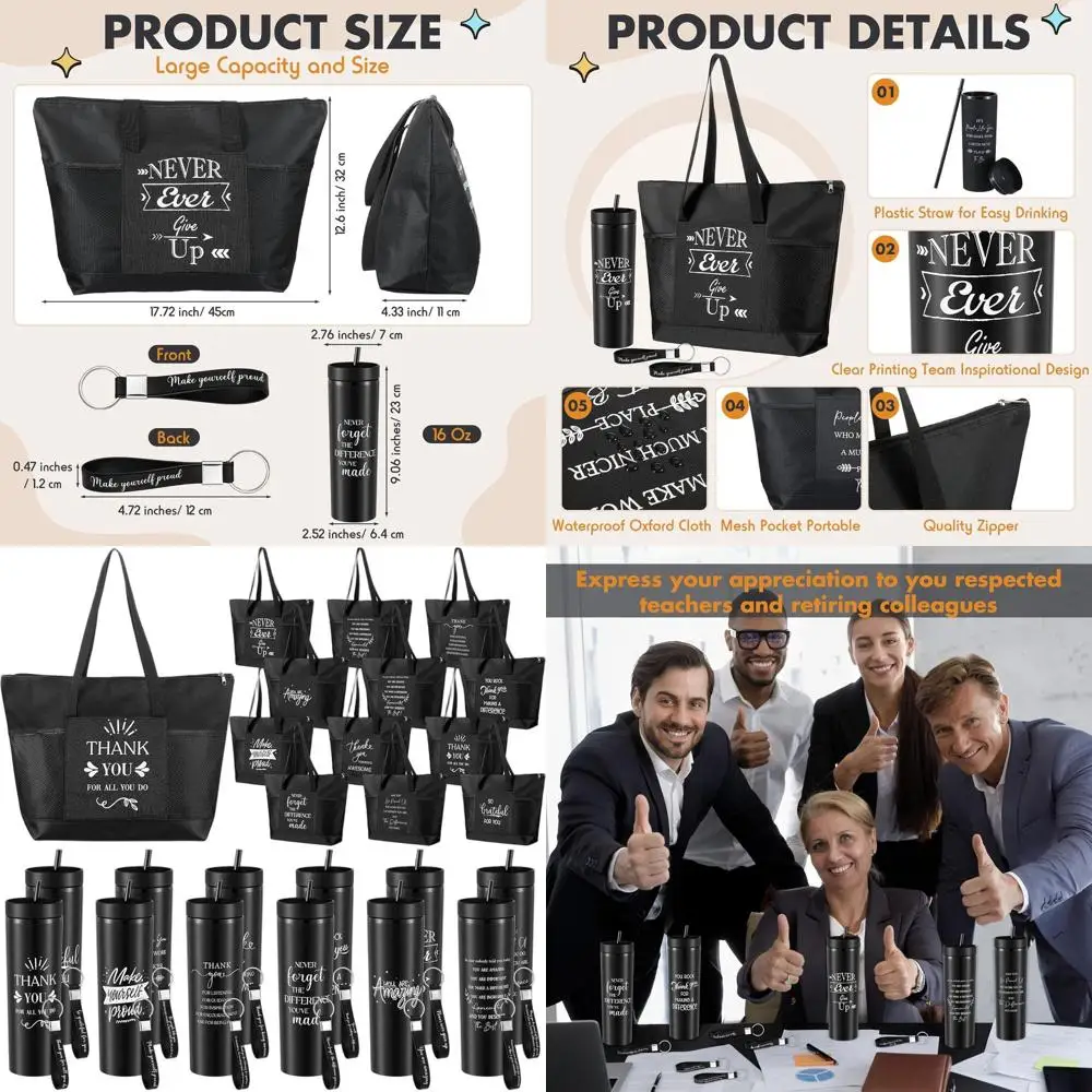 

Bulk 36-Piece Employee Appreciation Gifts: Valentine's Tote Bags, Cups, Keychains for Men & Women, Ideal for Nurses and Teachers