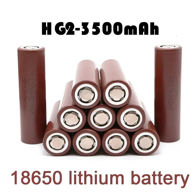 2024Fast Shipping of Original 18650 HG2 3500mAh Battery 3.6V Discharge 20A 18650 LGHG2 Power Battery for Alarm Clock Screwdriver