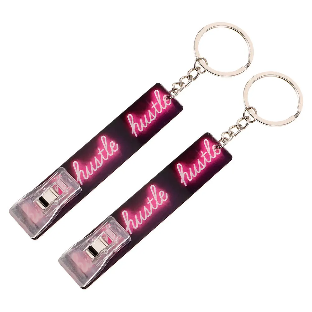 

2pcs Card Puller Keychain For Long Nails No Touch Credit Card Grabber Portable Multi Functional Tool Keychain Accessory For Bank