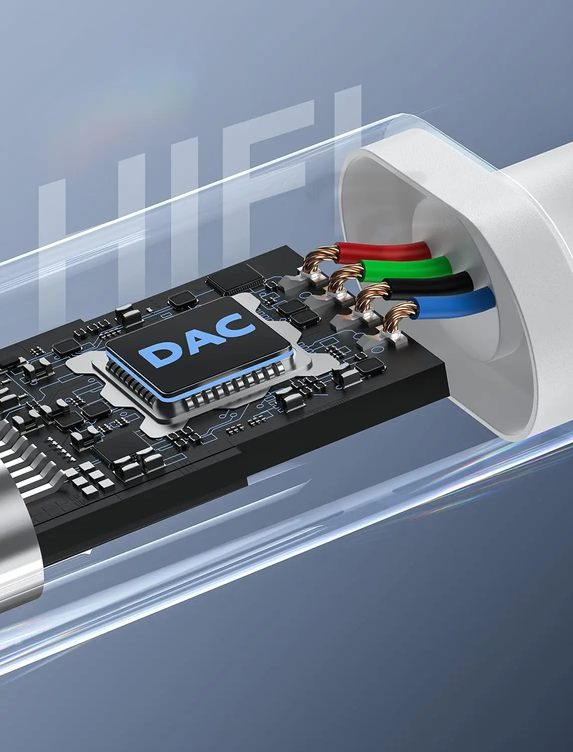 محول سماعة رأس USB-C إلى 3.5 ملم عبوة من HiFi، متوافق مع iPhone 16/15، Galaxy S25-S21، Pixel، iPad، Type-C إلى Aux Dongle