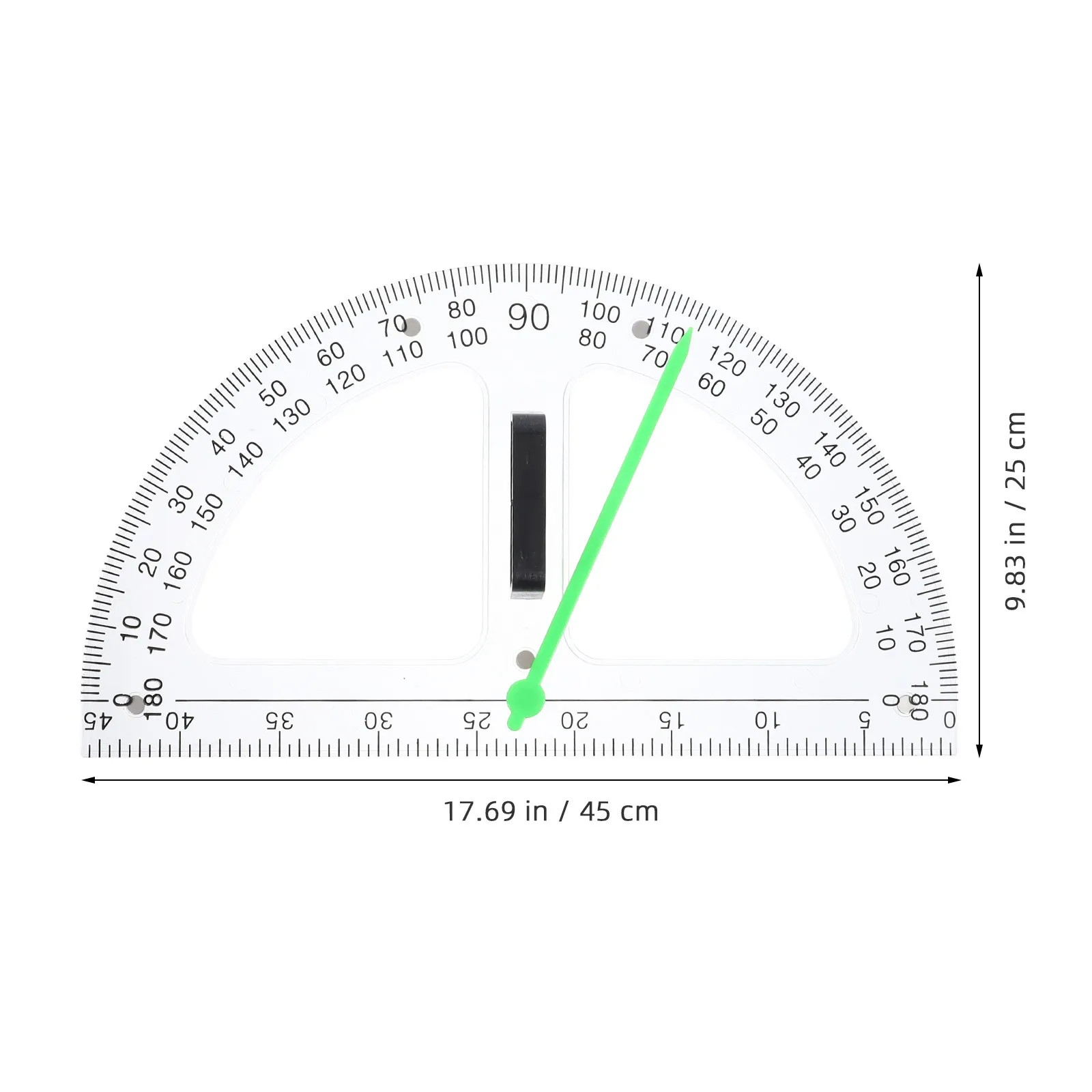 Magnetic Math Protractor 180 Degree Half Circle Portable Angle Measuring Tool for Teachers and Students