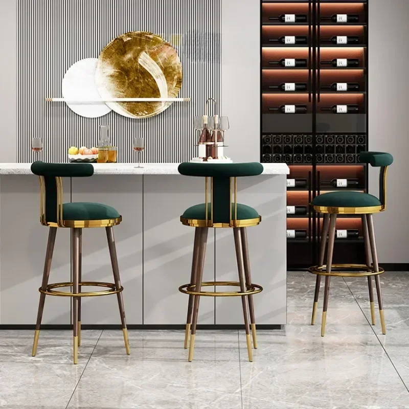 Luxury Bar Chair Modern High Stool Relaxing Home Bar Stool With Chair Design Counter Garden Work Kitchen Taburete Alto Furniture