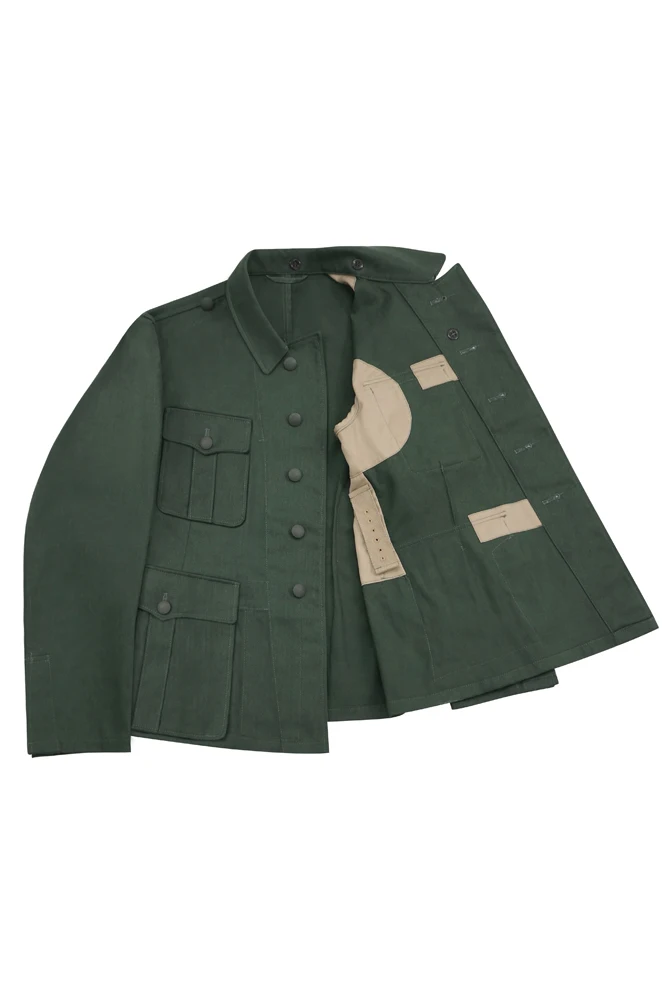 GUHA-019 Wwii Geman Heer M40 Em Zomer Hbt Reed Green Field Tuniek