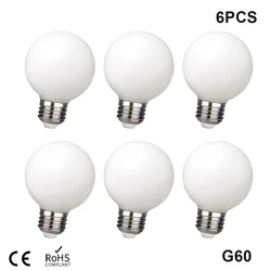 LED Bulb E27 85-265V G60 Energy Saving Global Natural white 4000K Lampada Milky Light Bulb for Bedroom Makeup Mirror Light
