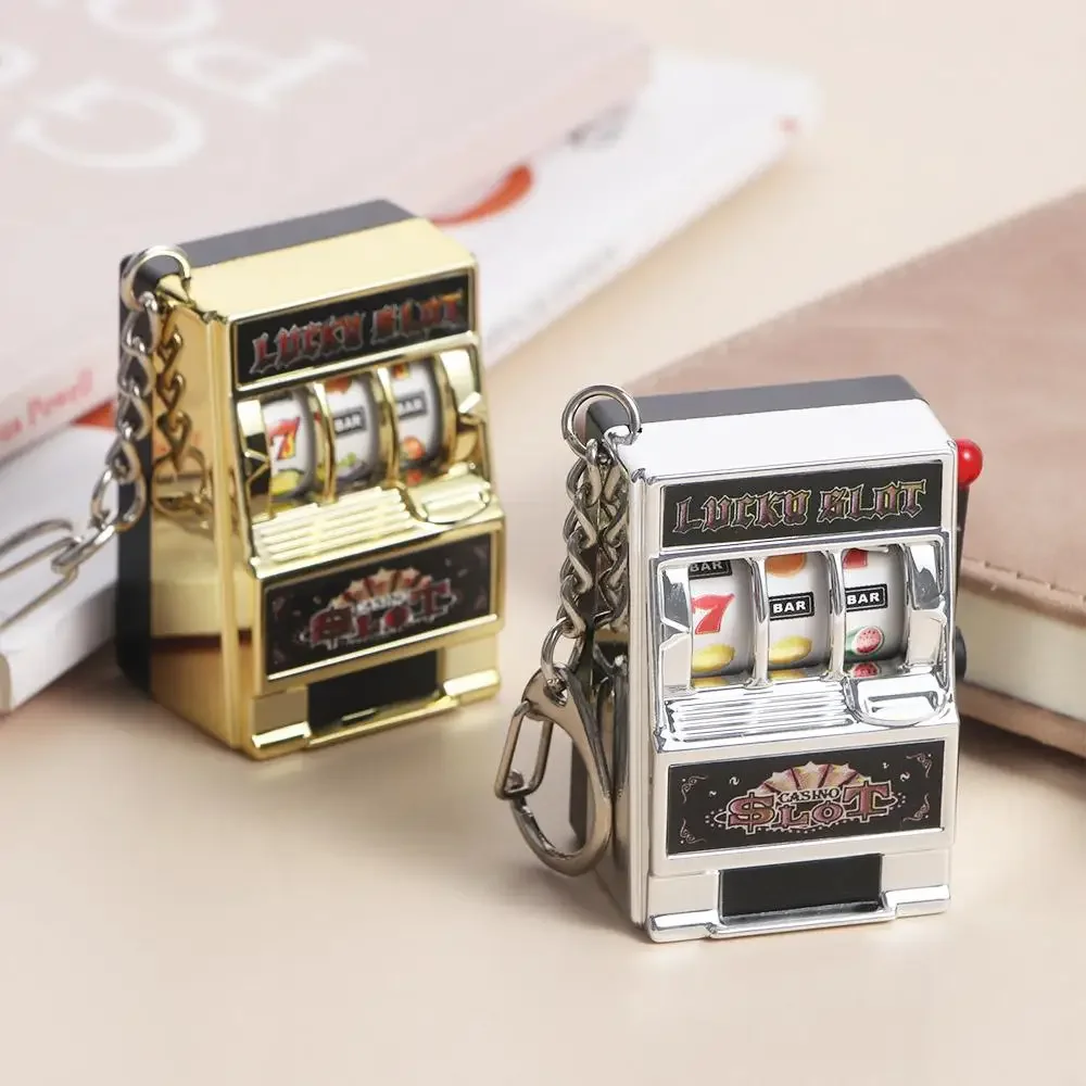 Funny Games for Children Antistress  Gag  Safe Machine Slot Machine Key Chains Fruit Machine Lucky Jackpot Keyrings