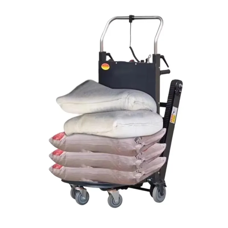Electric Power Stair Climber Machine Lithium Battery Crawler Transport Cargo Stair Climbing Dolly Cart with Caterpillar Track