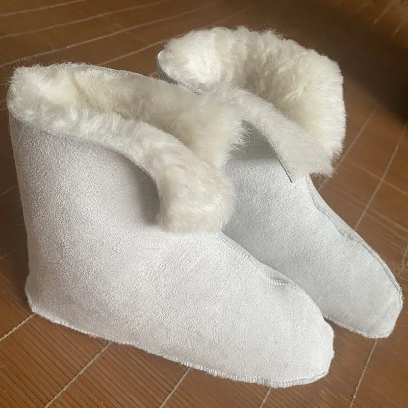 Sheepskin Socks Fur Integrated Cold Warm Wool Socks Home Floor Men Women Cold Storage Sheepskin Long Socks Harajuku New