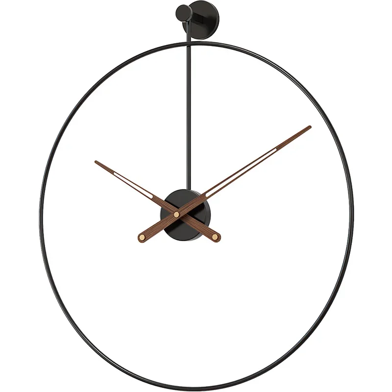 

Modern Design Wall Clocks Hands Battery Operated Round Metal Wall Clock Minimalist Decor Nordic Room Decoration