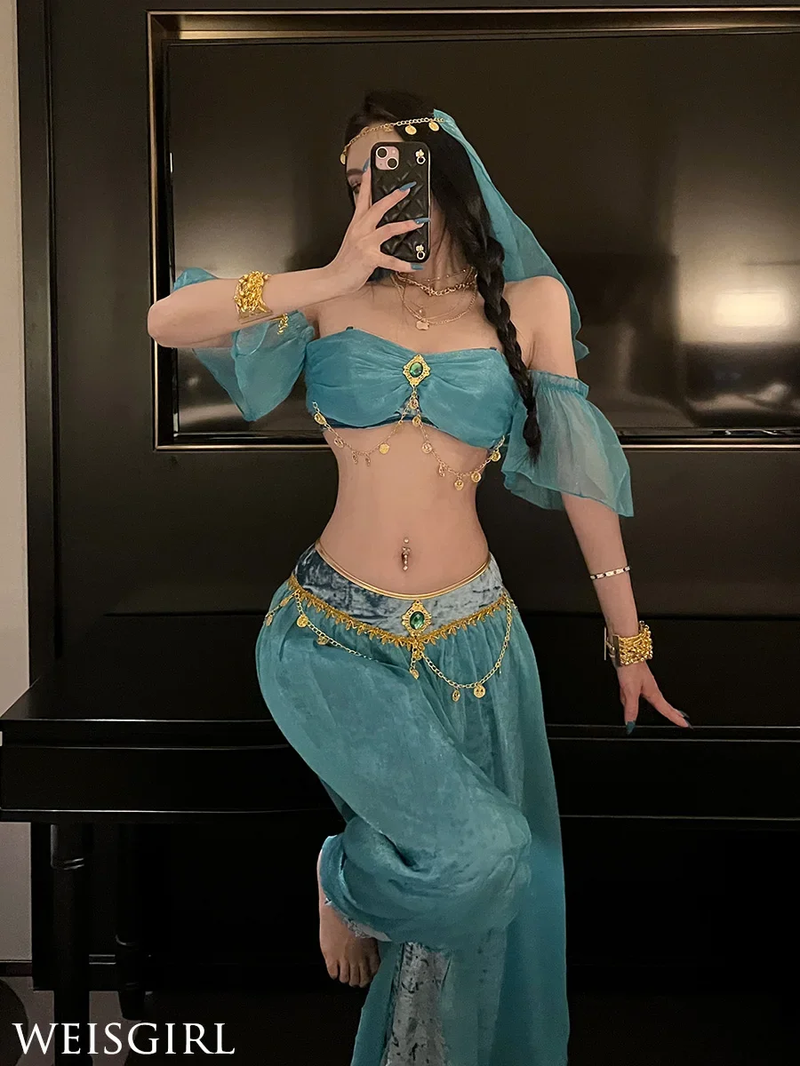 Robe sexy de déesse Aleopatra Aladdin, séparés euse indienne, cosplay de la séparés euse occidentale Dunhuang, jeu de rôle